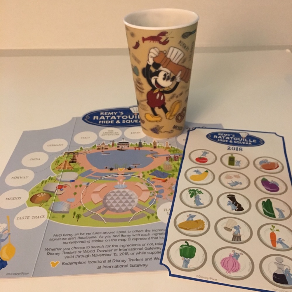 Mickey Mouse Food And Wine Festival tumbler w/ map